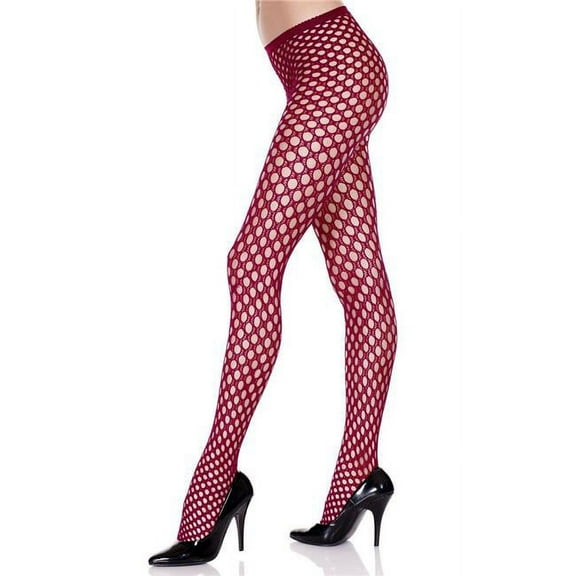 Music Legs Women's Women's Seamless Pothole Pantyhose, Burgundy 9007-BURGUNDY