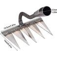 thumbnail image 4 of 1 cabezal de rastrillo de jardín, rastrillo manual de metal de 5 púas para jardinería, deshierbe y deshierbe. Sincero Electrónica, 4 of 5