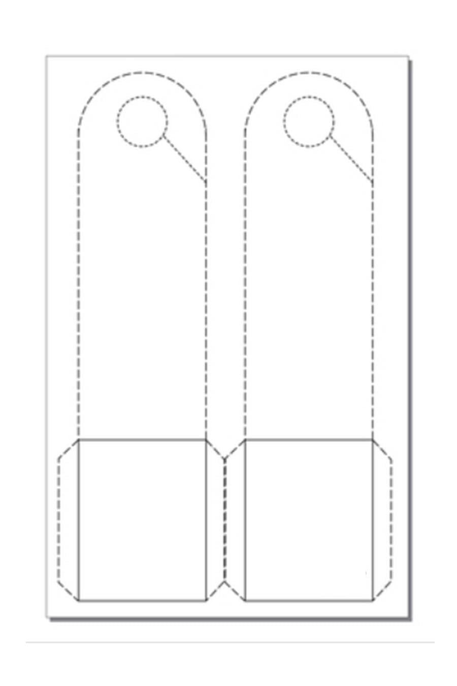 Pocket Door Hanger (47/8"x 11") 2UP Perfed on 11"x 17" White Vellum