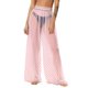 thumbnail image 2 of Pantalones de playa de gasa ligeros para mujer con protección solar, pantalones anchos de estilo bohemio estampados, blusa para mujer, 2 of 7