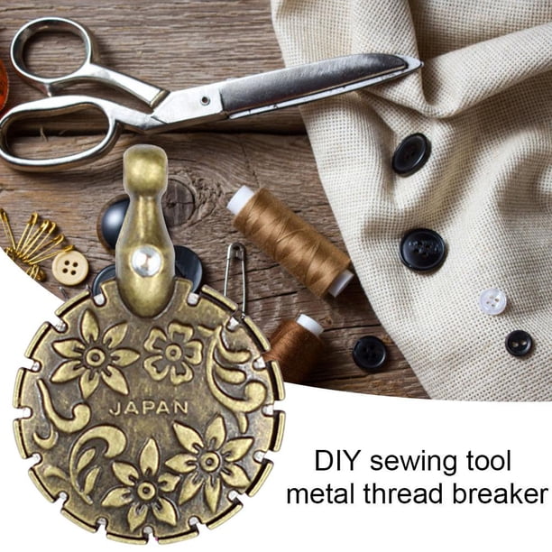 Cortador de hilo de Metal Retro, cortador de hilo, colgante redondo, herramientas de costura DIY Wdftyju Libre de BPA