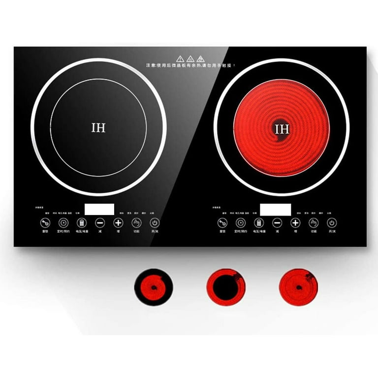 TFCFL 2.4KW Countertop Dual Cooker Burner Stove Hot Plate Portable