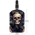 thumbnail image 6 of Square 2Pack PU Leather Skull Cruise Luggage Tag with Privacy Cover and Name ID Tag for Travel Handbags Backpacks Luggage Tags, 6 of 6
