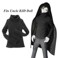 thumbnail image 2 of Moda Casual Elástico Cuello de Paja Jersey de Punto para 1/3 BJD SD LUTS Hombre Negro Zulema Prendas de punto elásticas para muñecas, 2 of 8