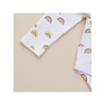 thumbnail image 4 of Qiylii 3Pcs Baby Girls Ribbed Outfits,Rainbow Pattern Romper + Pants + Headband, 4 of 8