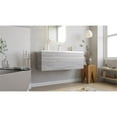 thumbnail image 2 of Cutler Kitchen and Bath Trough 42" Cultured Marble/Wood Bathroom Vanity in Gray, 2 of 6