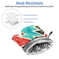 thumbnail image 4 of TEQUAN Oven Mitts, Graffit Fashion Stripes Zigzag Line Pattern Heat Resistant Microwave Oven Gloves, Set of 2, 4 of 7
