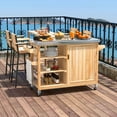 Outdoor Grill Carts with Storage Food Preparation Cart Dining