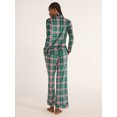 thumbnail image 2 of Joyspun Women's Velour Notch Collar Top and Pants Pajama Set, 2-Piece, Sizes S-3X, 2 of 5