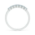 thumbnail image 2 of ANGARA Natural Half Eternity Seven Stone Aquamarine Wedding Ring in 14K White Gold for Women (Size-2.5mm) | March Birthstone, Birthday, Anniversary, Jewelry Gift for Women | Natural Aquamarine Ring, 2 of 12