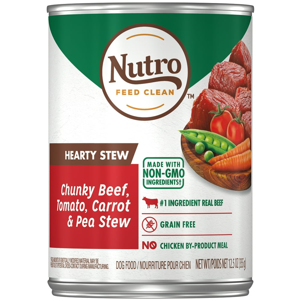 NUTRO HEARTY STEW Adult Canned Wet Dog Food Cuts in Gravy Chunky Beef