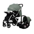 thumbnail image 1 of Carriola Plegable Con Portabebé Ultra Premium AOKU Verde, 1 of 8