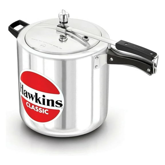 12 Litre Classic Pressure Cooker, Best Inner Lid Cooker, Big Pressure Cooker, Silver (CL12)