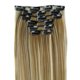 thumbnail image 1 of Pelucas con flequillo para mujer, peluca ondulada suelta, 6 piezas, extensiones de cabello sintético liso con 16 clips, color natural., 1 of 2