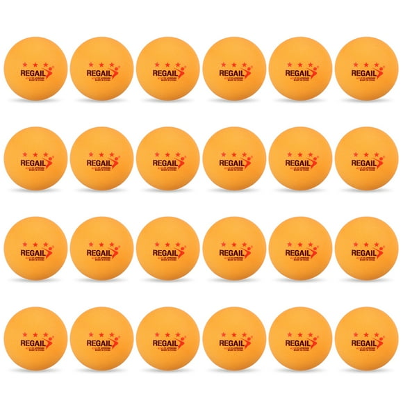 REGAIL 24-Pack Orange 3-Star Table Tennis Balls for Advanced Training and Beginners