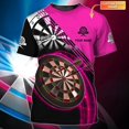 thumbnail image 1 of PLstar Cosmos-Camiseta de dardos con nombre personalizado para hombre, camisa con estampado 3D, de manga corta, informal, Unisex, DW82Adult size 5XL Gao Jinjia LED, 1 of 2