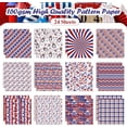 thumbnail image 2 of 24 Sheets Patriotic Pattern Paper, 12x12 inch American National Day Textured Double Sided Craft Paper for DIY Background Card Making Scrapbook Photo Album Decorations, 2 of 7