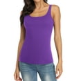 thumbnail image 3 of Sociala Women's Shelf Bra Tank Top Adjustable Wide Strap Cotton Camisole Casual Wear, 3 of 5