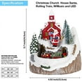thumbnail image 3 of Christmas Village Decoration Church House Festival Scene Moving Train and Santa Claus with Led Lights, Music, 3 of 5
