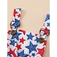 thumbnail image 5 of Toddler Girl 4th of July Outfit Short Sleeve T Shirt + Stars Stripes Suspender Skirts Overall Dress Set Kids Fourth Of July Clothes, 5 of 7