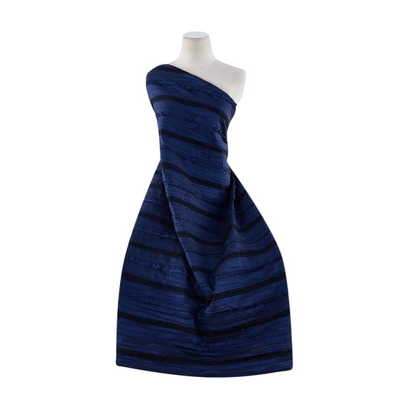 Zelouf Lace & Self-Ruffle On Crushed Alexandra N/p Taffeta  , Sewing, DIY, Crafts Fabric by the Yard, Royal Coin, 3 Yard