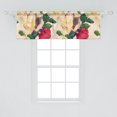 thumbnail image 2 of Floral Design Window Valance, Vintage Feels Watercolor Rose Flowers Pattern Romantic Print, Curtain Valance for Kitchen Bedroom with Rod Pocket, 54" X 18", Dark Coral and Forest Green, by Ambesonne, 2 of 2