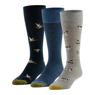 GOLDTOE Edition Mens Conversational Crew Socks, 3-Pack