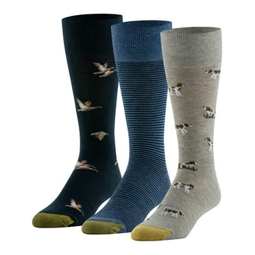 GOLDTOE Edition Mens Dogs Crew Socks, 3-Pack
