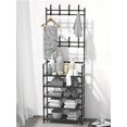 thumbnail image 2 of 1pc 4/5 Tier Coat Rack With Shoe Cabinet - Freestanding Clothes Stand For Living Room, Entryway, Bathroom - Organize Clothes, Hats, And Shoes, 2 of 4