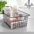 thumbnail image 3 of Sorbus Metal Wire Storage Cabinet Baskets, Kitchen Pantry Organizer - Storage Bins for Home, Bathroom, Laundry Room, Closet Organization (4-Pack, Black), 3 of 7