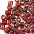 thumbnail image 3 of Miyuki Delica Seed Bead 8/0 Transparent Red Gold Luster, 3 of 5