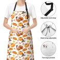 thumbnail image 4 of Kdxio Pumpkins Apron with Pockets Adjustable Kitchen Aprons for Men Women Waterproof Aprons for Cooking,Drawing,Crafting, Baking Household Cleaning, 4 of 5