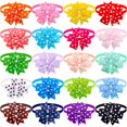 thumbnail image 2 of 20pcs Adjustable Pet Bow Ties - Floral & Polka Dot Designs for Dogs and Cats, Polyester, 2 of 5