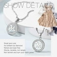 thumbnail image 4 of [Clearance] Initial Pendant Necklace for Women Cubic Zirconia CZ Circle Letter A-Z Pendant Capital Alphabet Statement Gold Plated Necklace Birthday Christmas Jewelry Gift on Clearance, 4 of 7