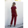 thumbnail image 2 of Nouveaux Ensembles Assortis pour Femmes Pantalons Longs Design Original Décontracté Col Rond Vêtements Couleur Unie, 2 of 2