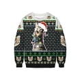 thumbnail image 3 of hirigin Women Men Christmas Sweatshirt, Long Sleeve Crew Neck Cat Print Casual Pullover Tops, 3 of 7