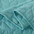 thumbnail image 3 of MarCielo 3 Piece Lightweight Bedspread Quilt Set Microfiber Quilt Bedspreads Bed Coverlet Set Prewashed Leaf (Teal, Queen), 3 of 6