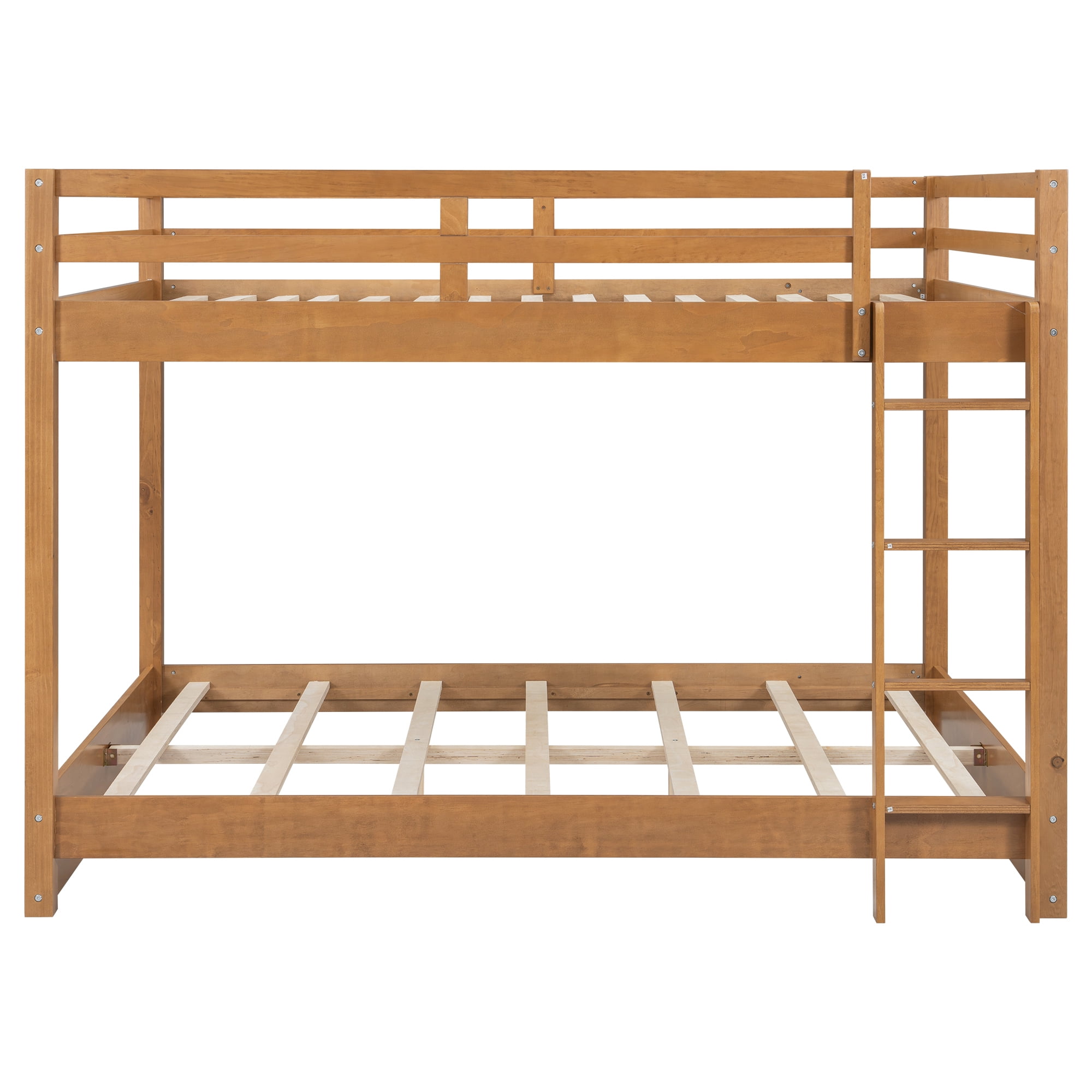 Euroco Wood Queen over Queen Bunk Bed for Kids Teens Adults, Wood