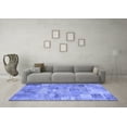 thumbnail image 3 of Ahgly Company Indoor Round Patchwork Blue Transitional Area Rugs, 3' Round, 3 of 4