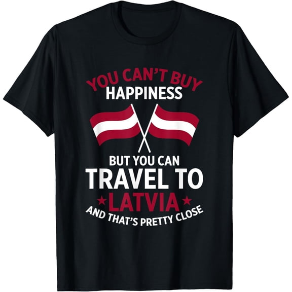 men and women can wear,Latvia Latvian Flag T-Shirt