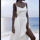 thumbnail image 4 of Vestido de Verano 2025 para Mujer, con Escote en V y Tirantes Finos, Sin Espalda, Sin Mangas, Informal, para Fiesta y Playa S, 4 of 10
