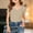F-98Beige, variant on ZHOGXU Big Kids Girls T Shirt Summer Short Sleeve V Neck Ribbed Solid Color Breathable Slim Fit Top For Casual Daily Wear,Beige,9-10 Years