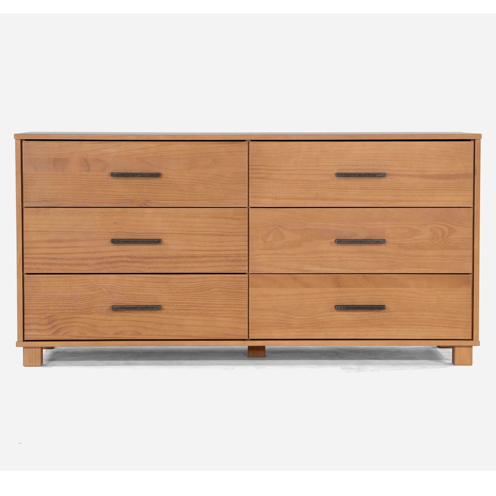 Grain Wood Furniture Loft 6-Drawer Dresser, Solid Wood with Acacia Finish