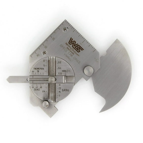 W.S Welding Fillet Gauge Bridge CAM Gauge Pocket Size Weld Seam Throat Inspection Gage Fillet Throat Gauge