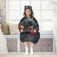 thumbnail image 7 of FORMRS Wearable Blanket Hoodie with Sleeves for Kids Cozy Flannel Sweatshirt, Black Astronaut, 7 of 7