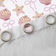 thumbnail image 4 of Manfei Grid Seashell Bow Blackout Curtains,Starfish Summer Window Curtains Pack of 2 (38x45 Each), 4 of 6