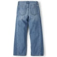 thumbnail image 2 of The Children's Place Girls Wide Leg Contrast Inset Jeans, Sizes 4-16, 2 of 3