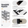 thumbnail image 5 of Leumius Triple Bunk Bed for 3 Kids/Teens,Bunk Bed Twin Over Twin Over Twin,Heavy Duty Metal Bed Frame with Guardrail and Ladder, No Box Spring Needed,Black, 5 of 12