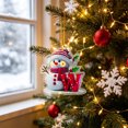thumbnail image 5 of Mivyn Snowman Christmas Ornaments,3" Personalized Letter Ornaments for Christmas Tree, 2D Initial Ornament, Letter Ornament for DIY Hanging Xmas Decor, Gift for Family Friends, 5 of 8