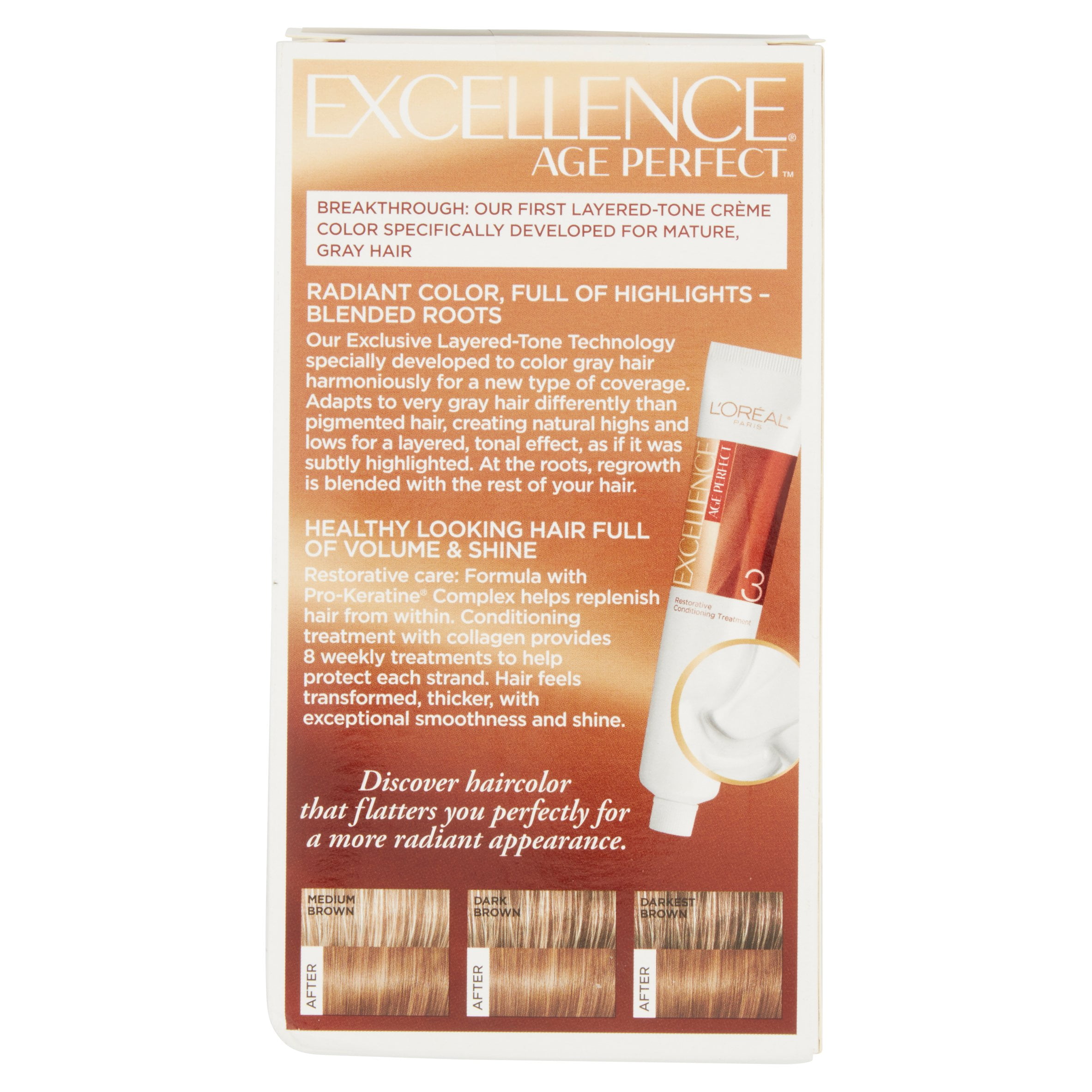L'Oreal Paris Age Perfect Permanent Hair Color, 5N Medium Natural Brown, 1 kit